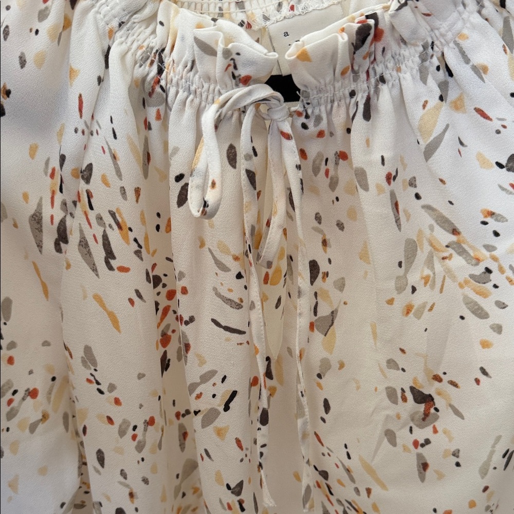 A New Day Cream Patterned Blouse - Picture 3 of 4